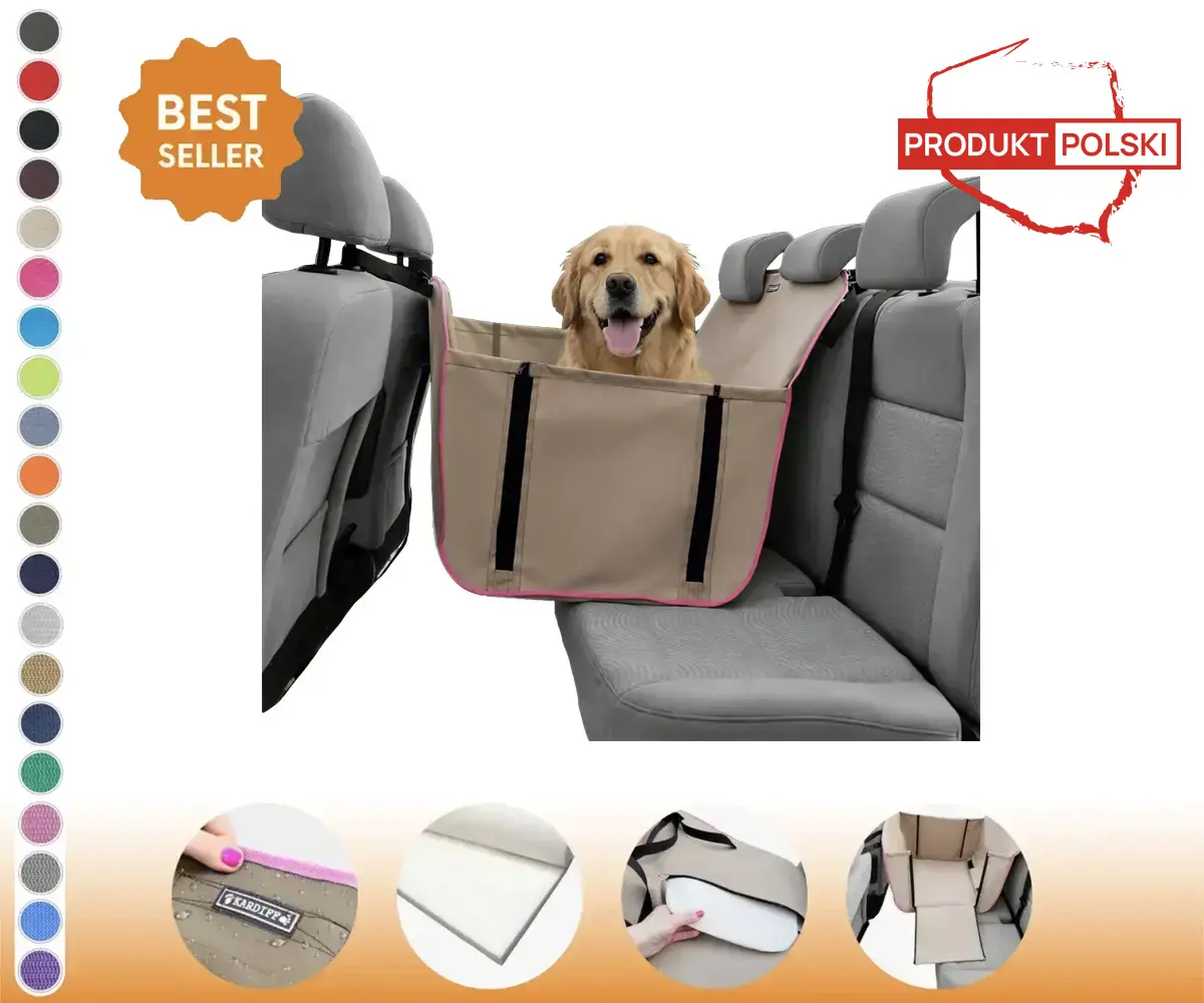 Mata samochodowa dla psa - z gąbką -  Kardimata Max Komfort  (na część kanapy)